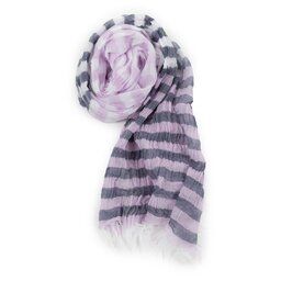 rechtop Verwoesting industrie Lange dames sjaal met blauw-wit-paarse strepen - Accessoires - Dames -  Terre Bleue