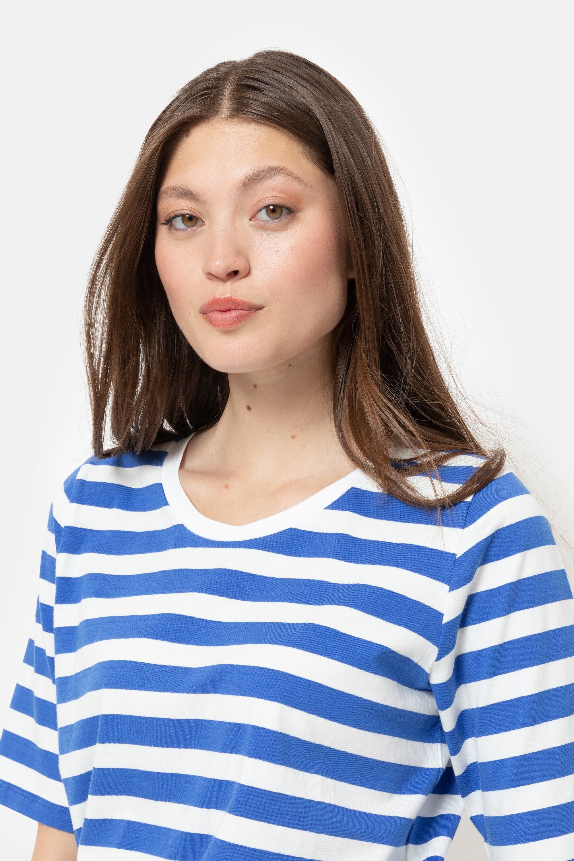 optioneel fusie niet verwant Blauw-wit gestreept T-shirt met kort mouwen - T-shirts & tops - Dames -  Terre Bleue